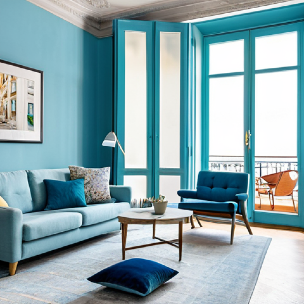인테리어 코디네이터 필수 스킬 - Color Psychology in Interior Design**

"A brightly lit living room in Barcelona, Spain. Walls are pa...
