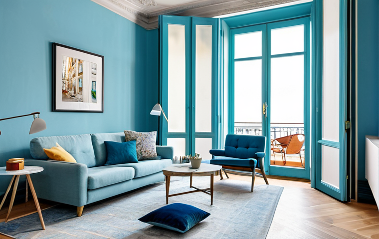 인테리어 코디네이터 필수 스킬 - Color Psychology in Interior Design**

"A brightly lit living room in Barcelona, Spain. Walls are pa...
