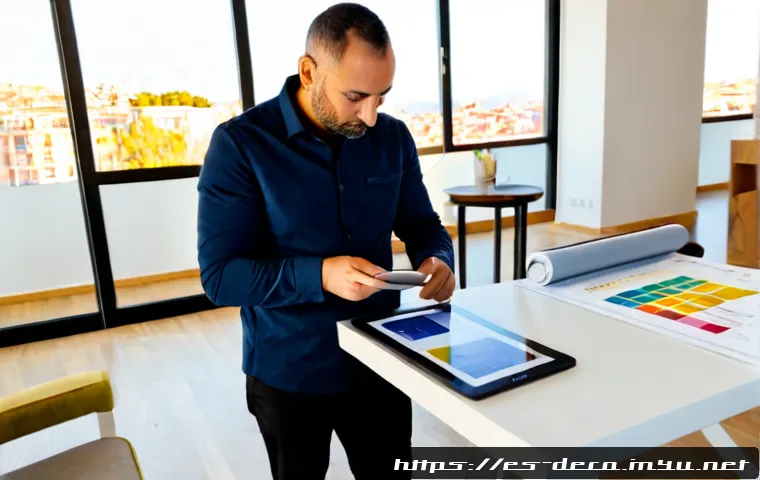 인테리어 코디네이터의 프로젝트 관리 스킬 - Photorealistic interior project coordinator in a bright contemporary apartment renovation in Madrid,...